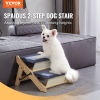 VEVOR 2-in-1 Foldable Wooden Pet Stairs & Ramp – Dog Steps for Bed, Sofa & Car, 2-Step Design for Small to Large Pets up to 110 lbs