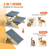 VEVOR 2-in-1 Foldable Wooden Pet Stairs & Ramp – Dog Steps for Bed, Sofa & Car, 2-Step Design for Small to Large Pets up to 110 lbs