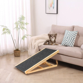 Adjustable Dog Ramp for Bed – Extra Wide, Non-Slip Surface, Foldable for Easy Storage