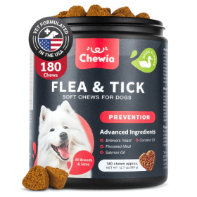 Natural Dog Flea & Tick Chews | Herbal Pest Control Treats with Immune Support | Soft Chews for All Dogs