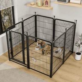 Dog Playpen 8 Panels 40" Height Heavy Duty Dog Fence Puppy Pen for Large Medium Small Dogs Indoor Outdoor Foldable Pet Exercise Pen