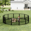 Portable 12-Panel Dog Playpen – 24" Pet Fence for Small Dogs – Indoor/Outdoor Exercise Pen for RV, Camping, Yard & Garden