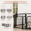 Portable 12-Panel Dog Playpen – 24" Pet Fence for Small Dogs – Indoor/Outdoor Exercise Pen for RV, Camping, Yard & Garden