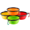 4-Pack Silicone Collapsible Dog Bowls – BPA-Free, Foldable Travel Bowls for Dogs & Cats, Food and Water Safe