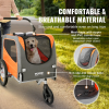 VEVOR 2-in-1 Dog Trailer Bike & Pet Stroller – Foldable Pet Carrier for Bikes, 66 lbs Capacity, Quick-Release Wheels, Safety Flag & Reflectors