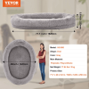 VEVOR Oversized Human Dog Bed – 72"x48"x10" Cozy Bean Bag Lounger, Soft Washable PV Velvet
