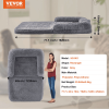 VEVOR Human Dog Bed – 72"x48"x10" Extra Large Washable Bed for Adults & Pets, Soft PV Velvet