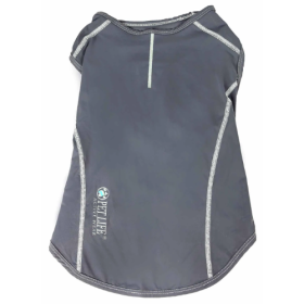 Pet Life Active 'Racerbark' 4-Way Stretch Performance Active Dog Tank Top T-Shirt (Size: X-Large, Color: Grey)