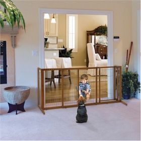 Deluxe Freestanding Pet Gate (Size: Medium)