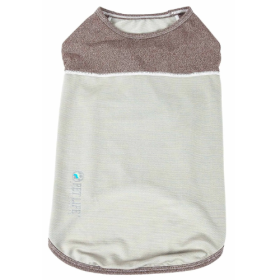 Pet Life Active 'Aero-Pawlse' Heathered Quick-Dry And 4-Way Stretch-Performance Dog Tank Top T-Shirt (Size: X-Large, Color: Brown.)