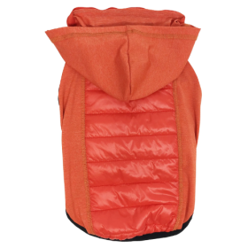 Pet Life 'Apex' Lightweight Hybrid 4-Season Stretch and Quick-Dry Dog Coat w/ Pop out Hood (Size: Medium, Color: Red.)