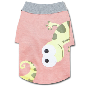 Touchdog 'Arubark' Caribbean Style Dog Polo T-Shirt (Size: X-Large, Color: Peach)