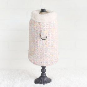 Chantel Tweed Dog Coat (Size: M, Color: Candy)