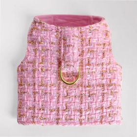 Chantel Tweed Dog Harness (Size: M, Color: Bubblegum Pink)