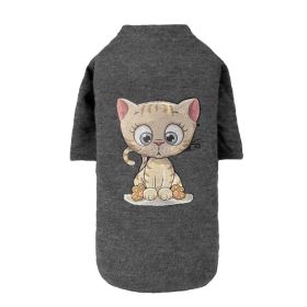 Cutie Dog Tee Collection (Size: XXS, Color: Dark Grey Kitty)