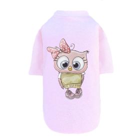 Cutie Dog Tee Collection (Size: XXS, Color: Baby Pink Owl)