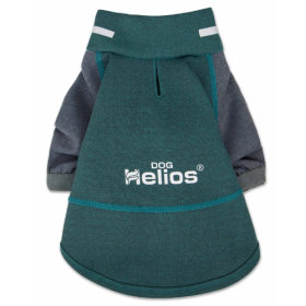 Dog Helios 'Eboneflow' Mediumweight 4-Way-Stretch Flexible And Breathable Performance Dog Yoga T-Shirt (Size: X-Small, Color: Green.)