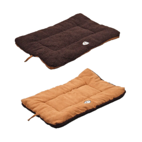 Eco-Paw Reversible Eco-Friendly Pet Bed Mat (Size: Medium, Color: Coffee/Brown)