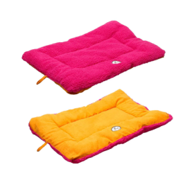 Eco-Paw Reversible Eco-Friendly Pet Bed Mat (Size: Large, Color: Pink/Orange)