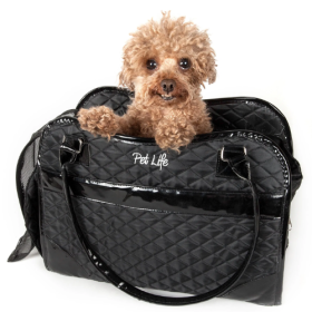 Exquisite' Handbag Fashion Pet Carrier (Colour: B23BKMD)