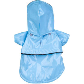 Pet Life Baby Blue PVC Waterproof Adjustable Pet Raincoat (Size: X-Small)
