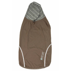 Pet Life Active 'Pull-Rover' Premium 4-Way Stretch Two-Toned Performance Sleeveless Dog T-Shirt Tank Top Hoodie (Size: X-Small, Color: Green.)