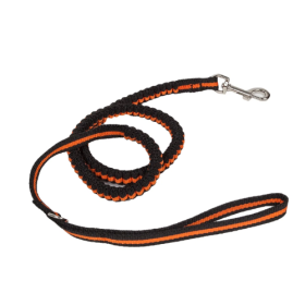 Pet Life Retract-A-Wag Shock Absorption Stitched Durable Dog Leash (Color: Orange.)