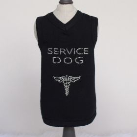 Service Dog Tank (Size: L, Color: Black.)