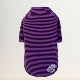 Striped Baby Beer Dog Tee (Size: XS, Color: Striped Purple)