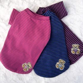 Striped Baby Beer Dog Tee (Size: XXS, Color: Striped Purple)