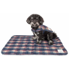 Touchdog 2-In-1 Tartan Plaided Dog Jacket With Matching Reversible Dog Mat
