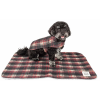 Touchdog 2-In-1 Tartan Plaided Dog Jacket With Matching Reversible Dog Mat