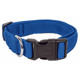 Pet Life 'Aero Mesh' 360 Degree Dual Sided Comfortable And Breathable Adjustable Mesh Dog Collar (Size: Large, Color: Blue.)