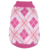 Argyle Style Ribbed Fashion Pet Sweater