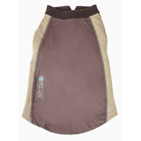 Pet Life Active 'Barko Pawlo' Relax-Stretch Wick-Proof Performance Dog Polo T-Shirt (Size: Small, Color: Brown.)