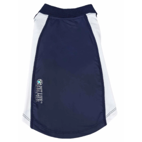 Pet Life Active 'Barko Pawlo' Relax-Stretch Wick-Proof Performance Dog Polo T-Shirt (Size: X-Small, Color: Navy)