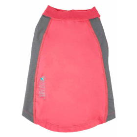 Pet Life Active 'Barko Pawlo' Relax-Stretch Wick-Proof Performance Dog Polo T-Shirt (Size: X-Large, Color: Red.)