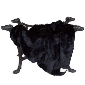 Bella Dog Blanket (Size: LG, Color: Black.)