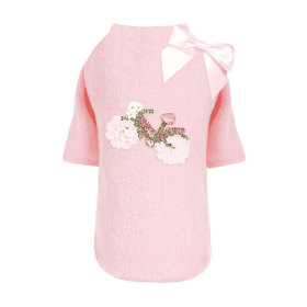 Bicycle Dog Sweater (Size: XXS, Color: Baby Pink)