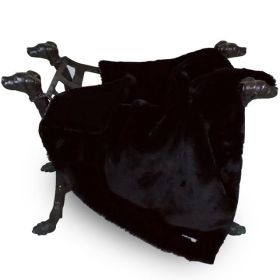 Divine Plus Dog Blankets (Size: Throw, Color: Black.)