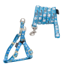 Touchdog 'Caliber' Designer Embroidered Fashion Pet Dog Leash And Harness Combination
