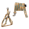 Touchdog 'Caliber' Designer Embroidered Fashion Pet Dog Leash And Harness Combination