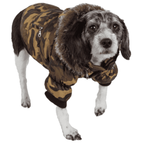 Metallic Fashion Pet Parka Coat (Size: X-Small, Color: Camouflage)