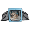 Pet Life Capacious Dual-Expandable Wire Folding Lightweight Collapsible Travel Pet Dog Crate