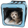 Pet Life Capacious Dual-Expandable Wire Folding Lightweight Collapsible Travel Pet Dog Crate