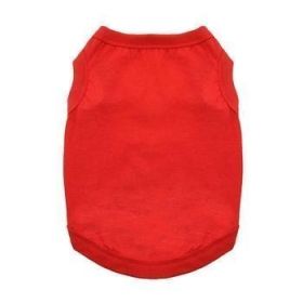 Cotton Dog Tank (Size: Large, Color: Flame Scarlet Red)