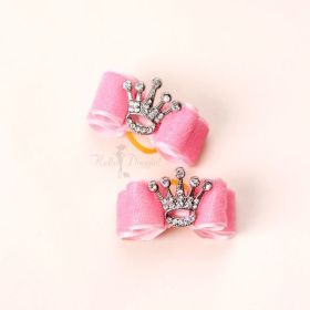 Crystal Crown Bow (Color: Pink)