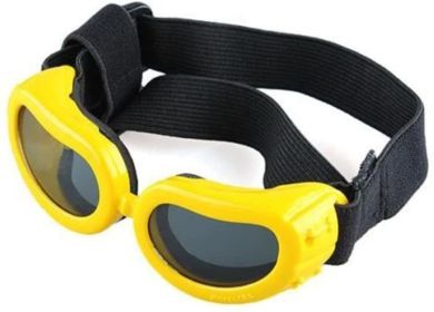 Pet Goggles Dog UV Protection Glasses Waterproof Windproof Anti-Fog Eye Glasses (Color: Yellow.)