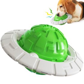 Dog Toy Sound Molar Decompression Dall Training Interactive Flying Saucer Dog Toothbrush Medium and Large Dog Pet Supplies (Color: Green.)