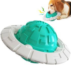 Dog Toy Sound Molar Decompression Dall Training Interactive Flying Saucer Dog Toothbrush Medium and Large Dog Pet Supplies (Color: Blue.)